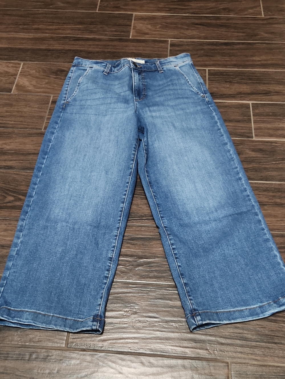 Ella Moss Wide-Leg Denim Jeans in Light Blue